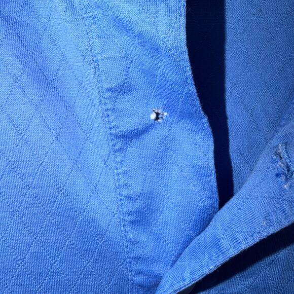 Polo Golf Men Size Large Royal Blue Diamond Pattern Short Sleeve Activewear Polo - Picture 4 of 7